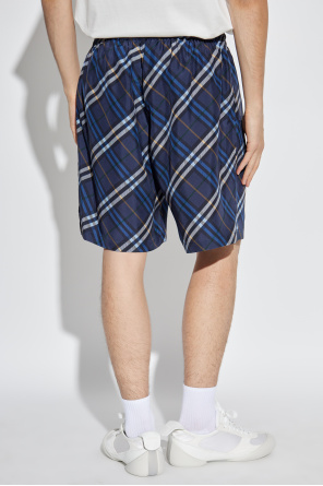 Burberry Silk shorts with check pattern