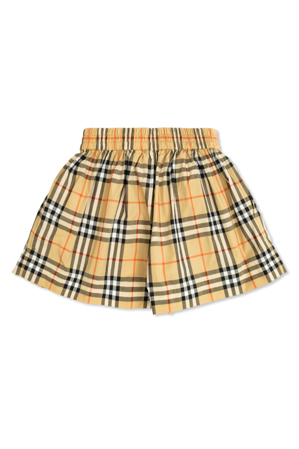 Burberry Kids Shorts with a distinctive check pattern