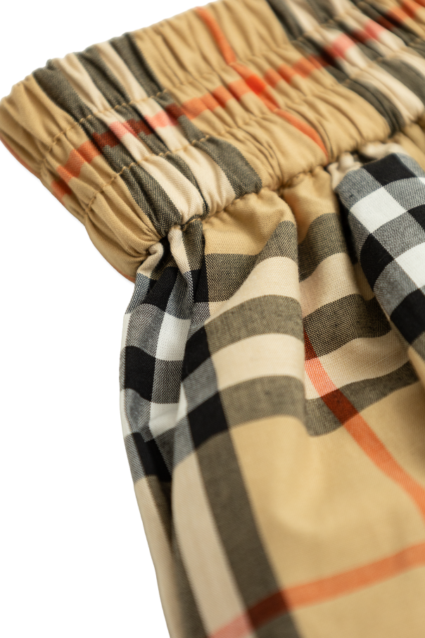 Burberry Kids Shorts with a distinctive check pattern