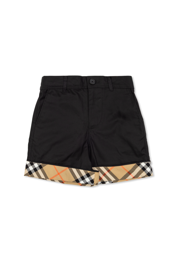 Cotton shorts with rolled-up legs od Burberry Kids