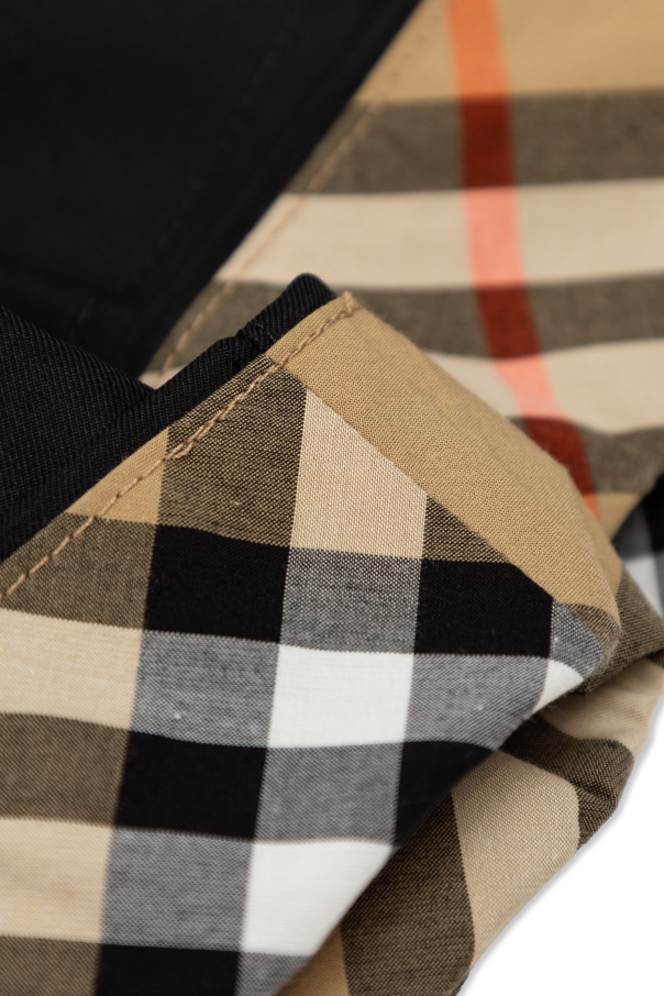 Burberry Kids Bawełniane szorty z zawijanymi nogawkami