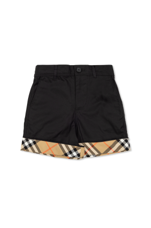 Cotton shorts with rolled-up legs