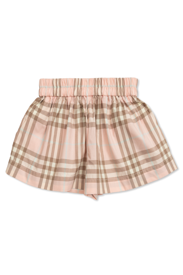 Plaid pattern shorts od Burberry Kids