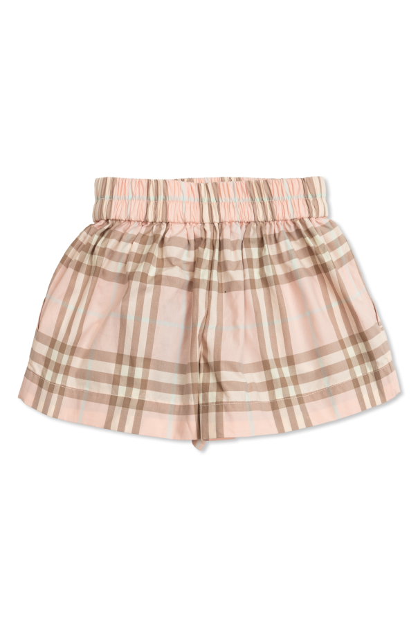 Burberry Kids Szorty ze wzorem w kratę