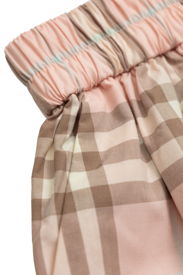 Burberry Kids Szorty ze wzorem w kratę