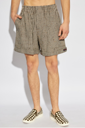 Bottega Veneta Check pattern shorts