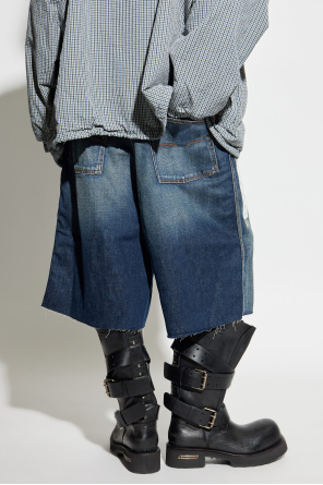 Balenciaga Shorts vaqueros con logo