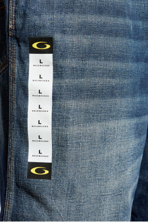 Balenciaga Shorts vaqueros con logo