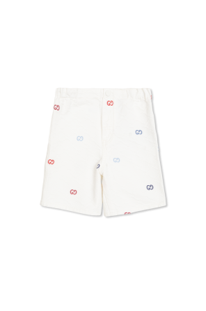 Shorts vaqueros con monograma