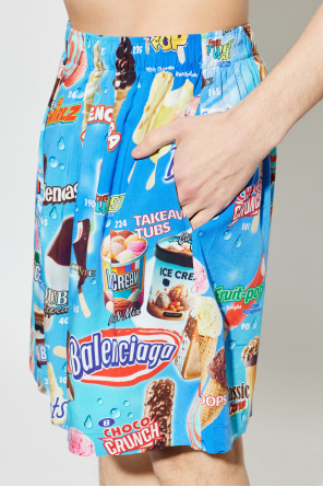 Balenciaga Shorts mit Aufdruck