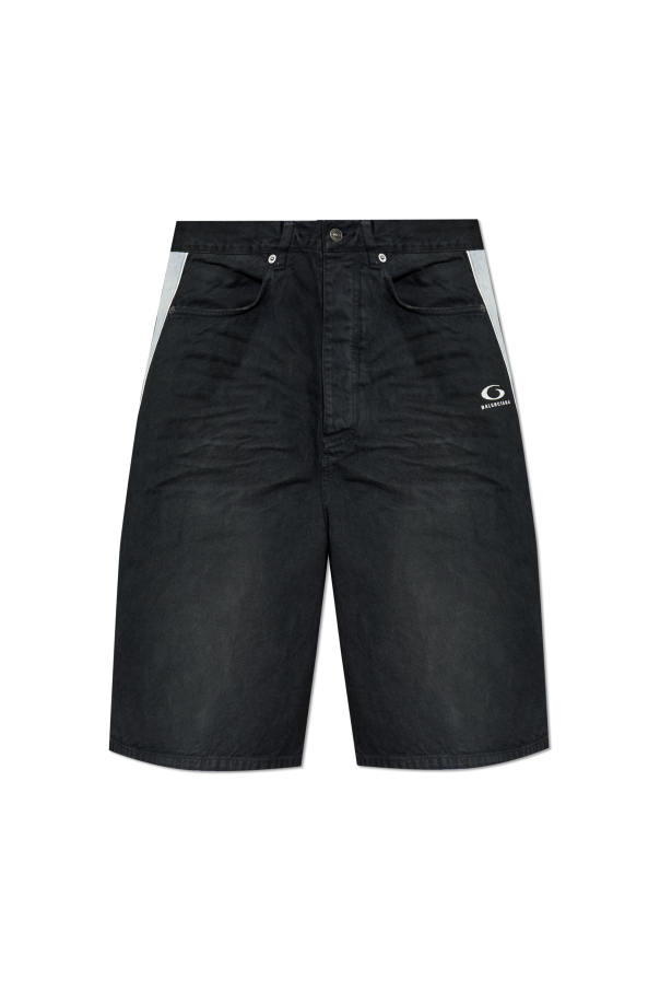 Denim shorts with logo od Balenciaga