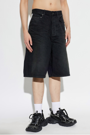 Balenciaga Denim shorts with logo