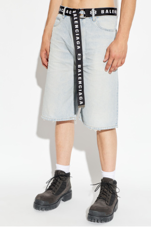 Balenciaga Jeansshorts mit Gürtel