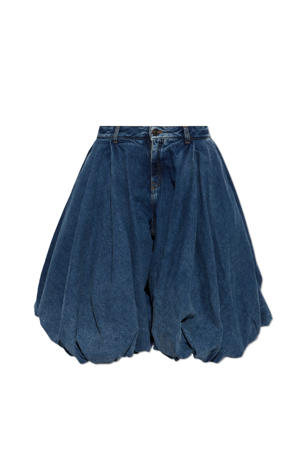 Denim skirt-shorts od Balenciaga