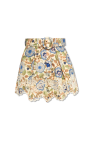Zimmermann Linen shorts with floral motif