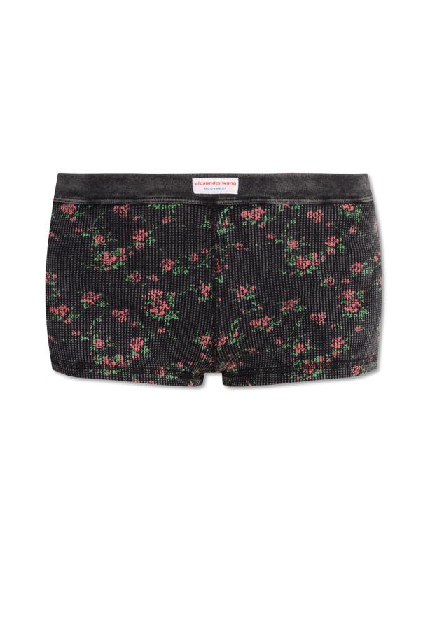 Alexander Wang Shorts de lencería con motivo floral