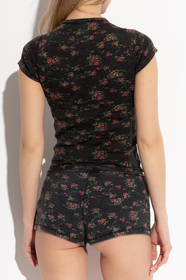 Alexander Wang Shorts de lencería con motivo floral