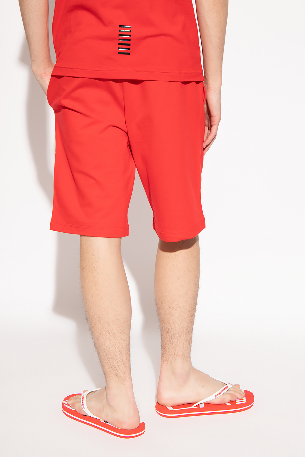 Red Shorts with logo EA7 Emporio Armani - Vitkac Norway