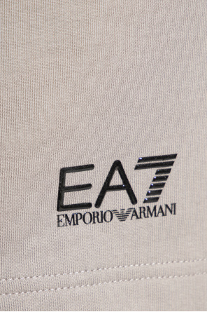 Ea7 Emporio Armani logo-print cotton polo shirt Shorts with logo