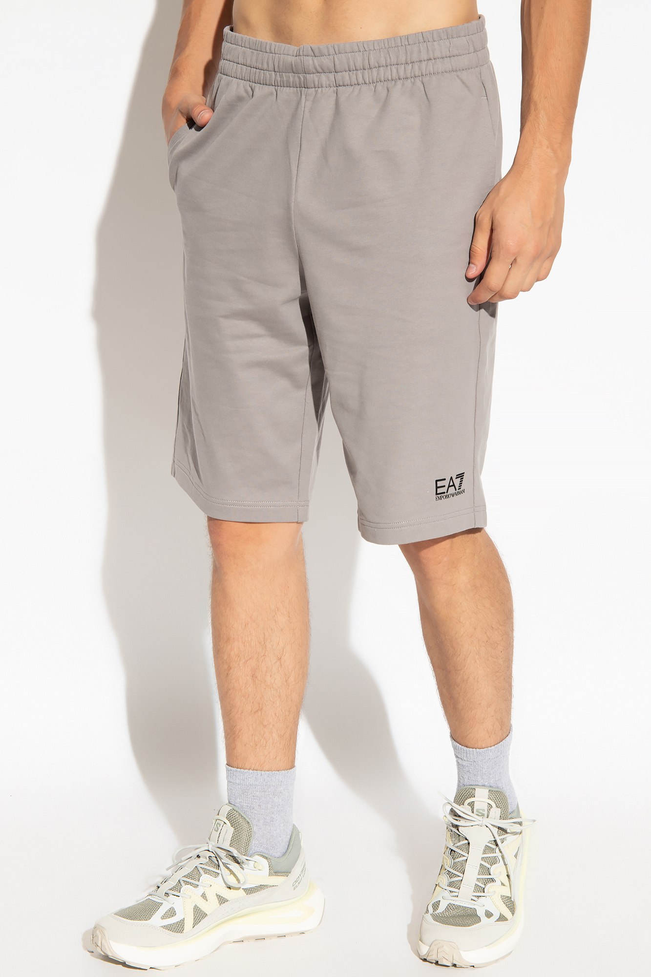 Emporio Armani reflective gradient clog trainers Shorts with logo