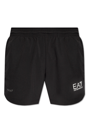 Ea7 Emporio armani silk logo-print short sleeved T-shirt