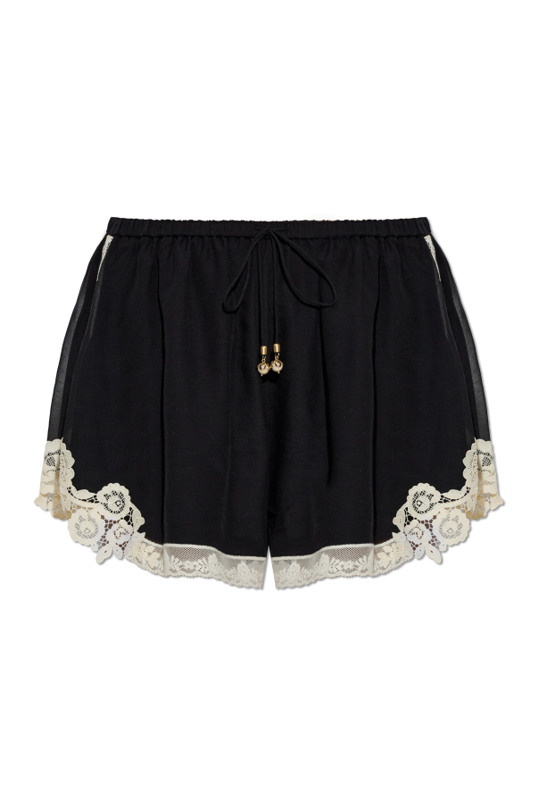 Shorts with lace trim od Zimmermann