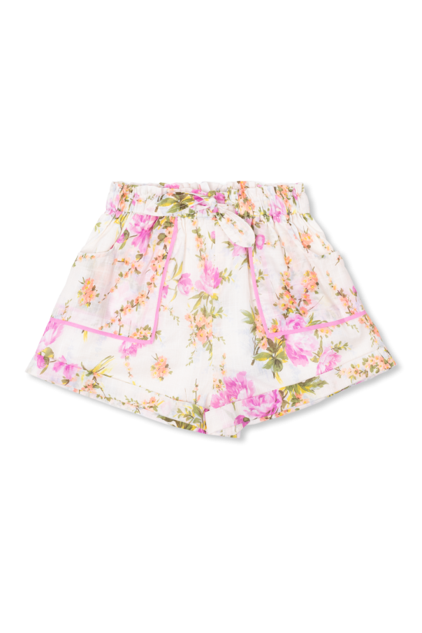 Shorts with floral motif od Zimmermann Kids