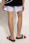 Moschino shorts plunge with logo