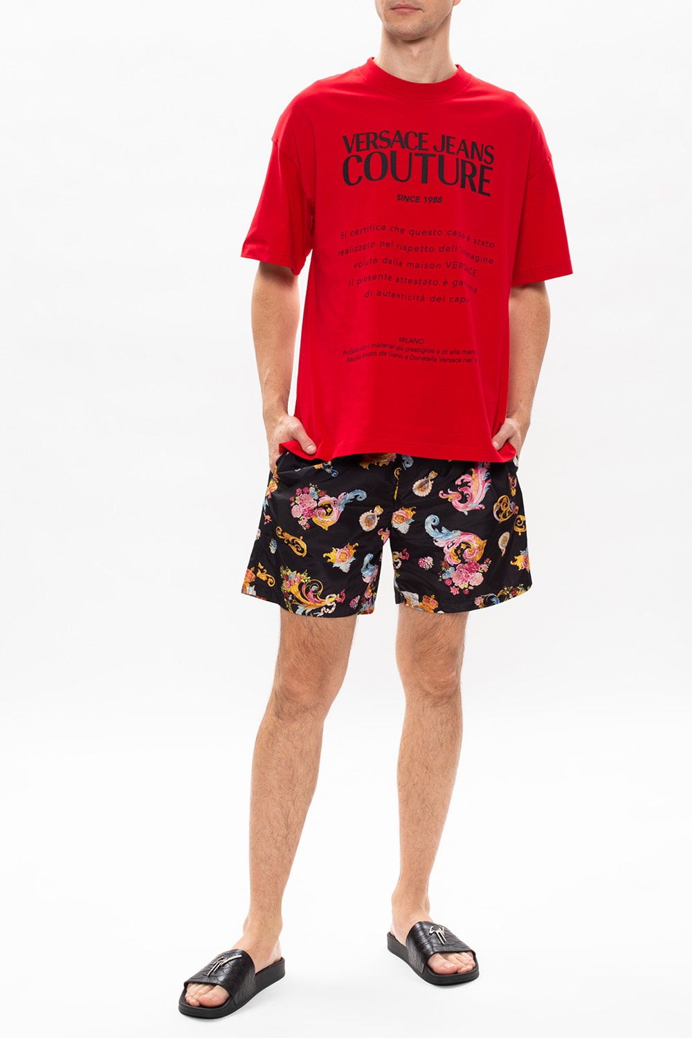 Patterned Swim Shorts Versace Jeans Couture Pochta Us