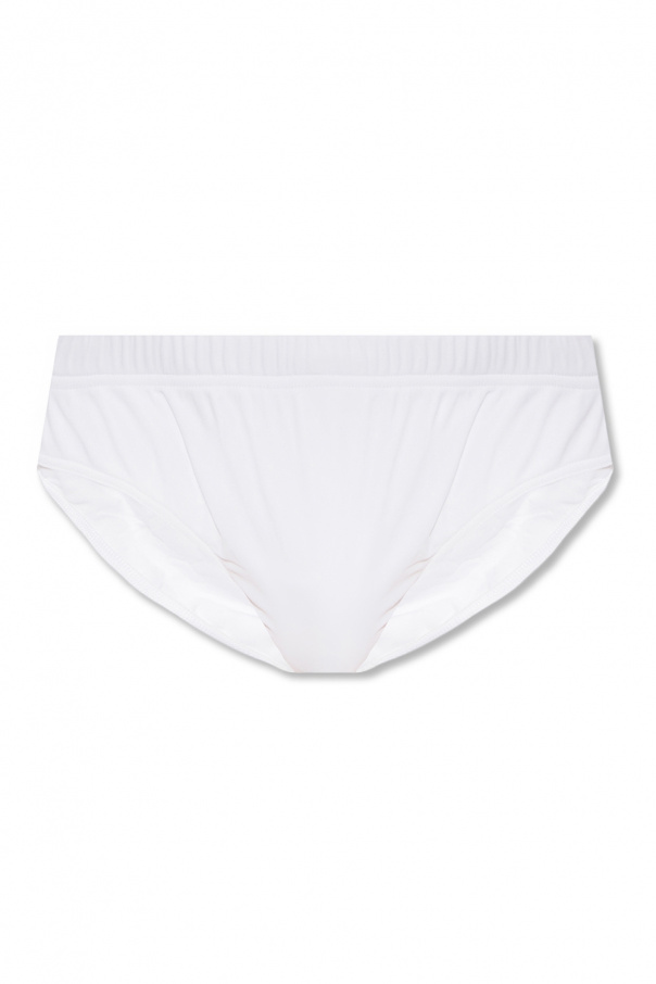 Moschino Swim logo-waistband shorts