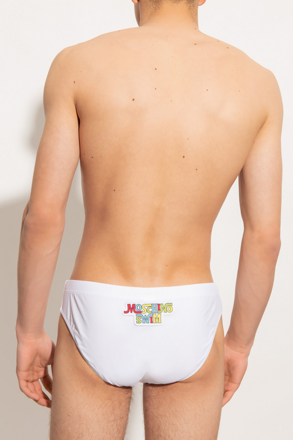 Moschino Swim logo-waistband shorts