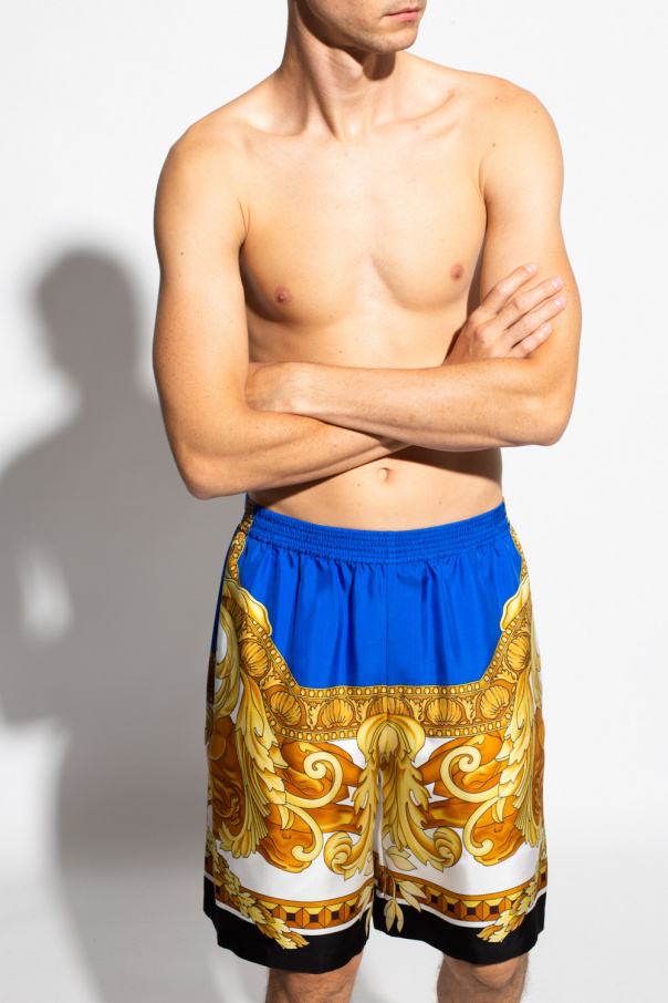 Versace Baroque-print Logo shorts