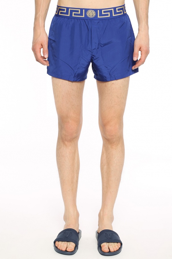 versace blue swim shorts