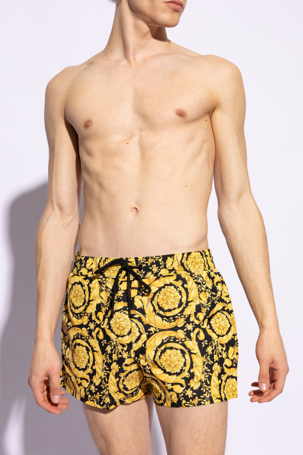 Versace Barocco-printed swim shorts