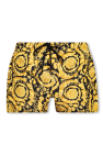 Versace YELLOW Barocco-printed swim shorts