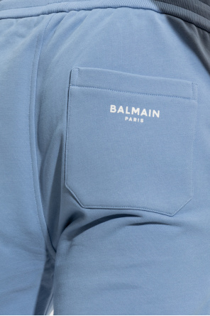 Balmain buttoned balmain Kids logo-print long-sleeved T-shirt