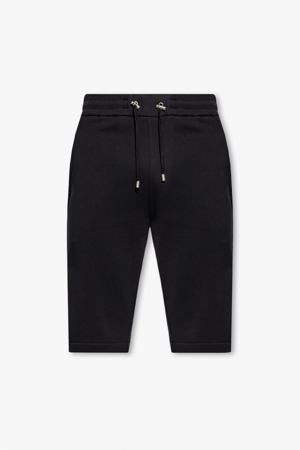 balmain Black Cotton shorts