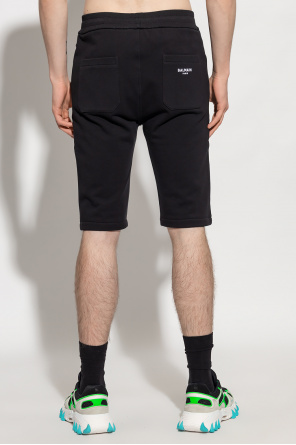 balmain velvet Cotton shorts