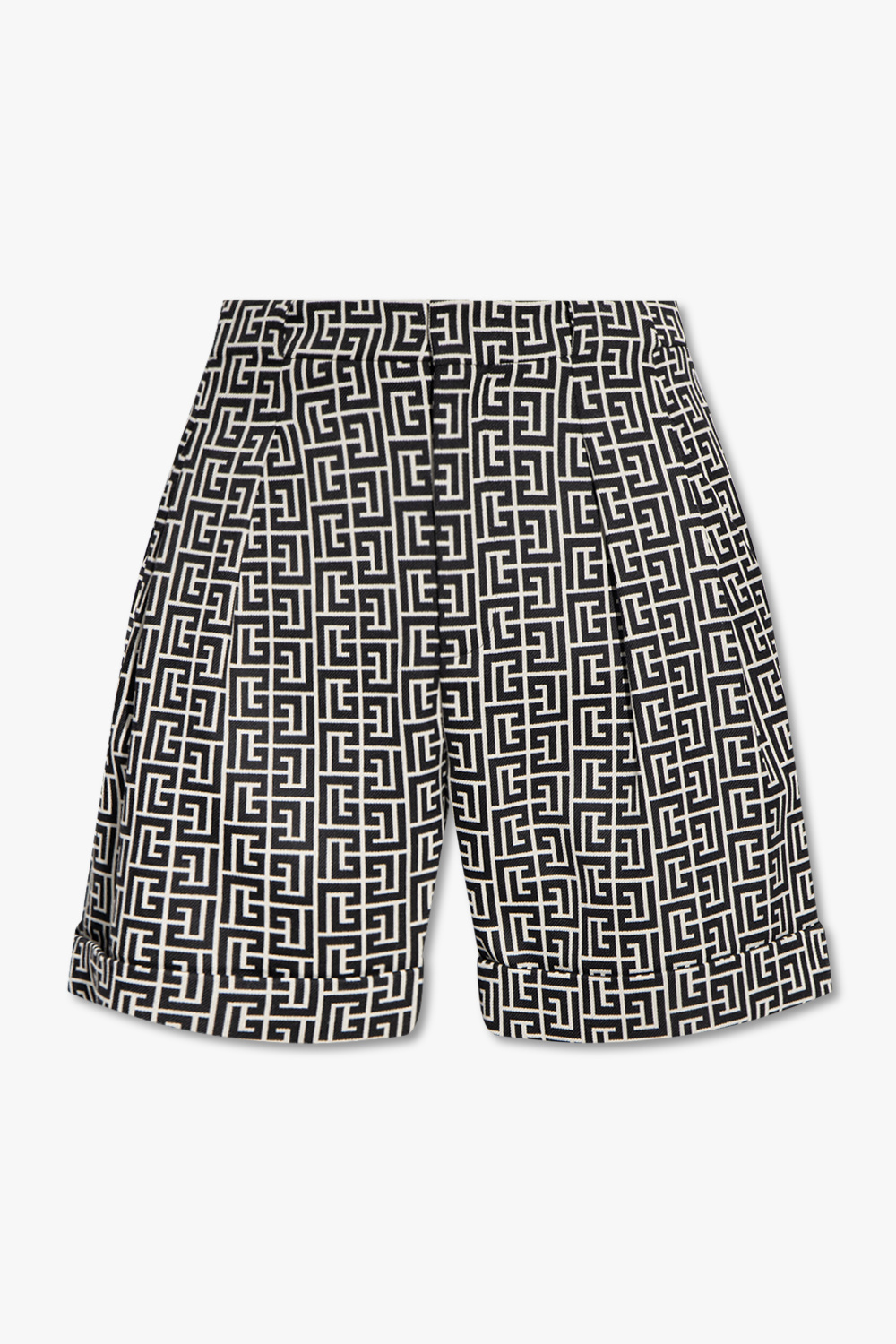 balmain layered Shorts with monogram