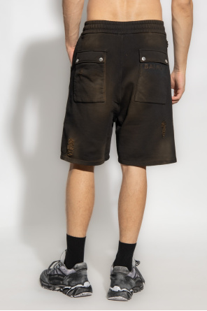 balmain cape Shorts with vintage effect