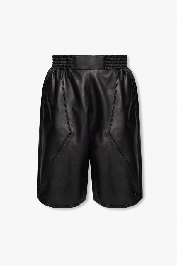 balmain Knit Leather shorts