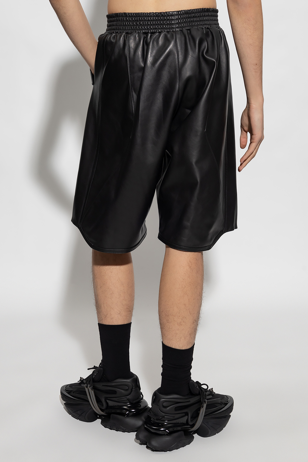 Balmain Leather shorts