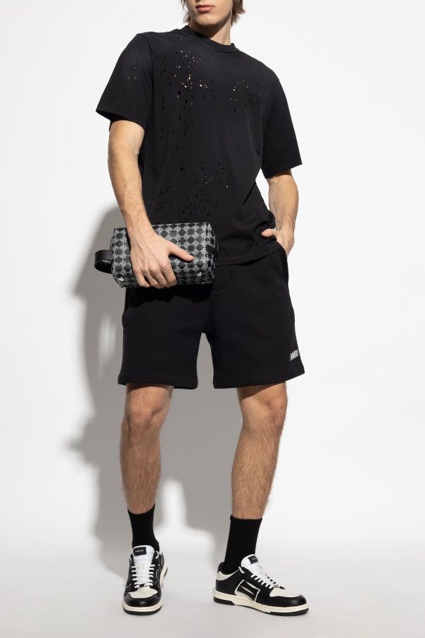 Amiri Cotton shorts with printed logo