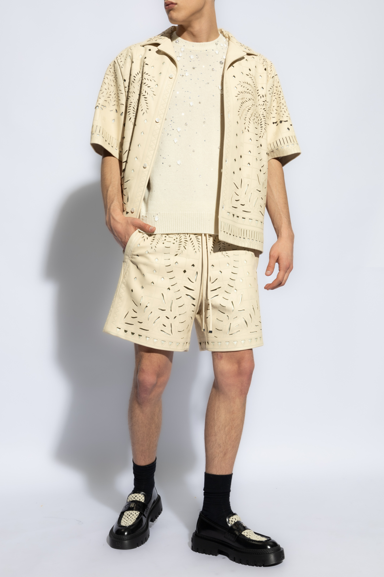 Amiri Leather shorts