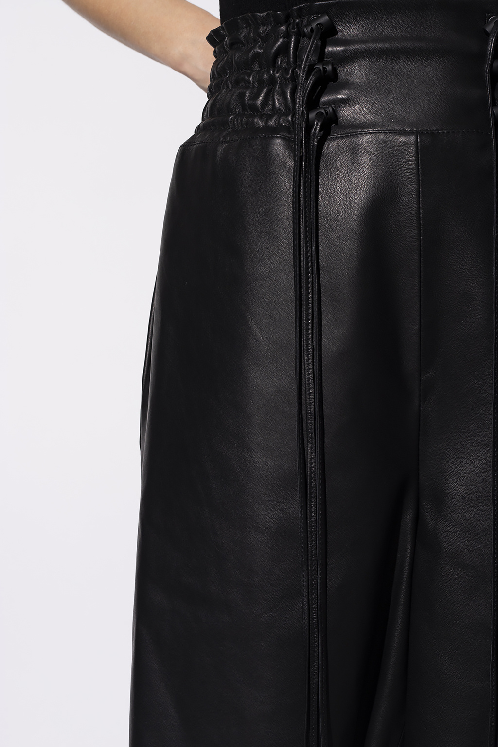 The Mannei ‘Aydoun’ leather Hailey shorts