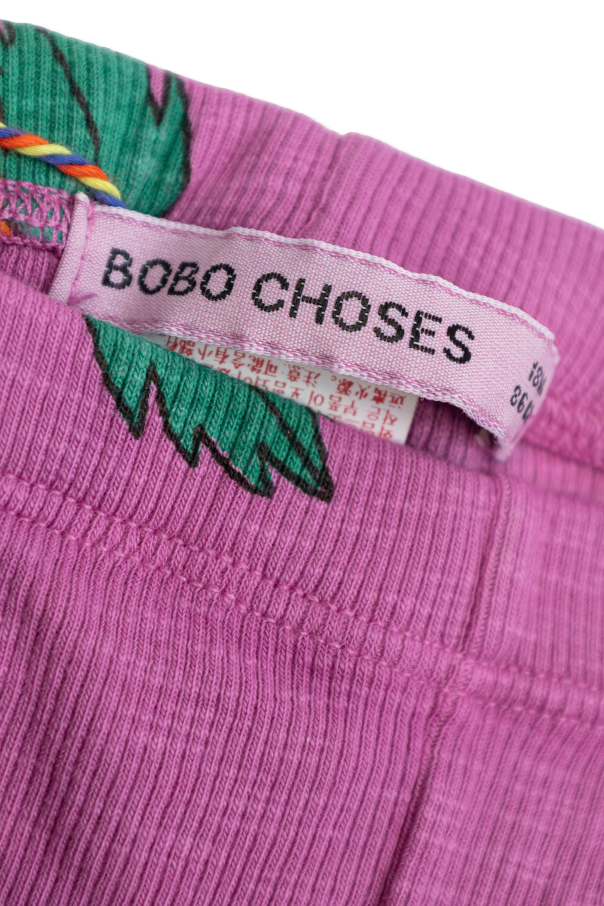 Bobo Choses Prążkowane krótkie  leginsy z nadrukiem