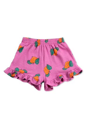 Shorts with a ruffle hem