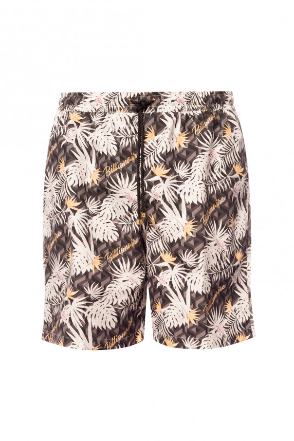 patterned swim shorts