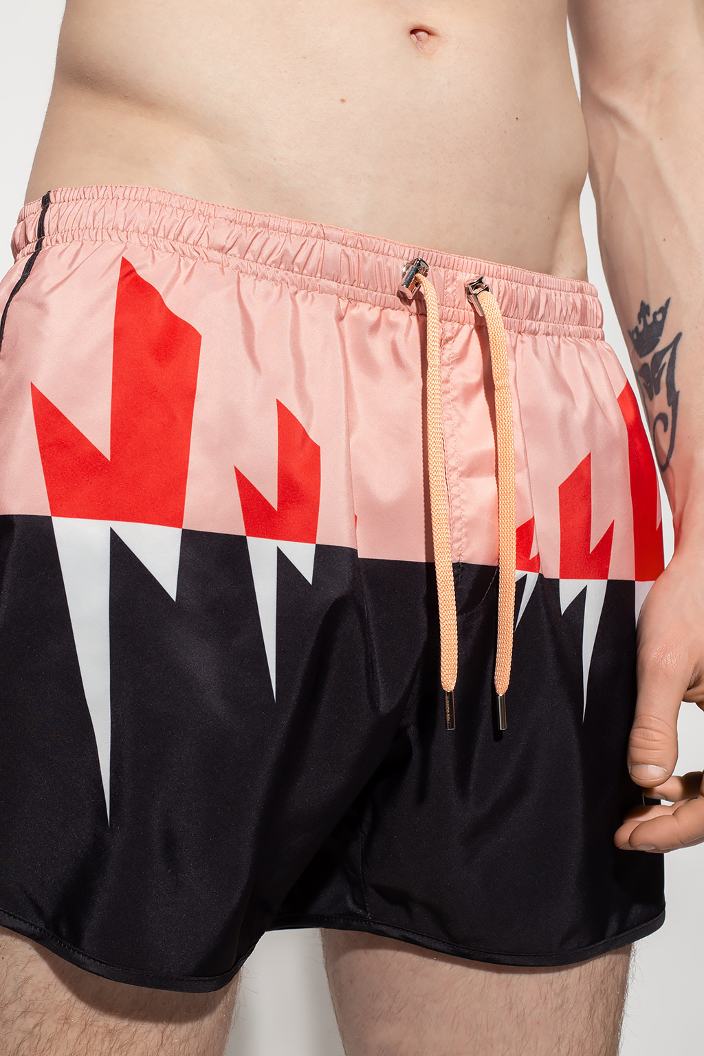 Neil Barrett ‘Tri-Colour Tiger Bolt’ swim shorts