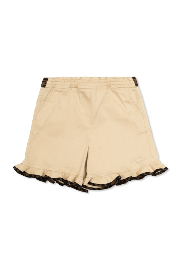 Shorts with a ruffle od Fendi Kids